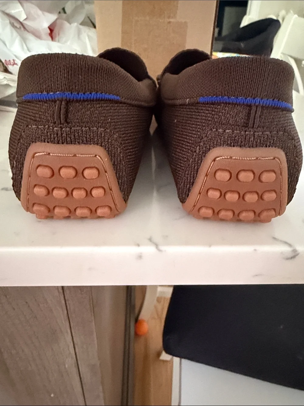 Rothy's Brown Knit Penny Loafers for women